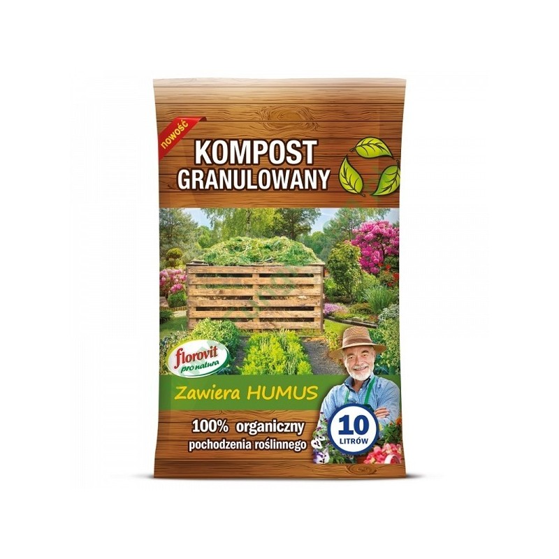 Florovit pro natura kompost granulowany 10L | Centrum Ogrodnicze Olza